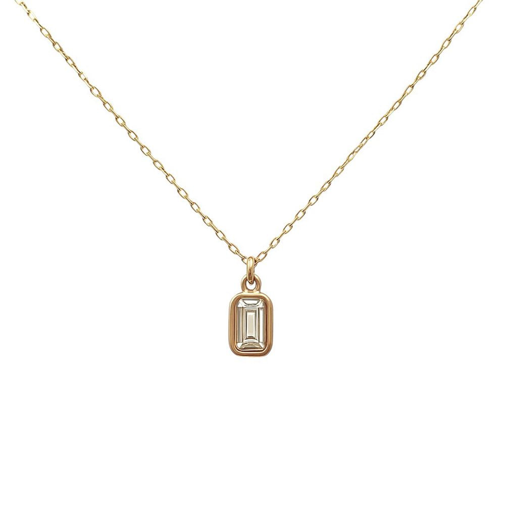 Baget Taşlı Minimal Kolye