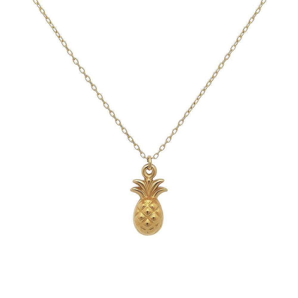 Ananas Meyve Tasarım Minimal Kolye