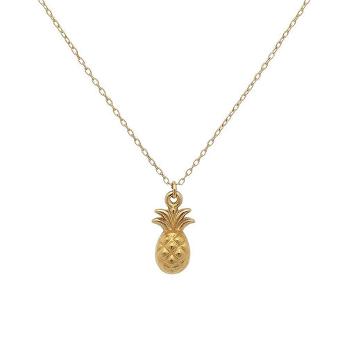 Ananas Meyve Tasarım Minimal Kolye