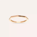 0.05 CT Brown Pırlanta Taşlı Rose Altın Yüzük Pırlanta Yüzük