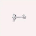 0.06 CT Markiz Kesim Pırlanta Taşlı Beyaz Altın Piercing