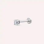 0.06 CT Pırlanta Beyaz Altın Tektaş Piercing