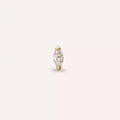 0.07 CT Markiz Kesim Pırlanta Taşlı Rose Altın Piercing