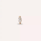0.07 CT Markiz Kesim Pırlanta Taşlı Rose Altın Piercing
