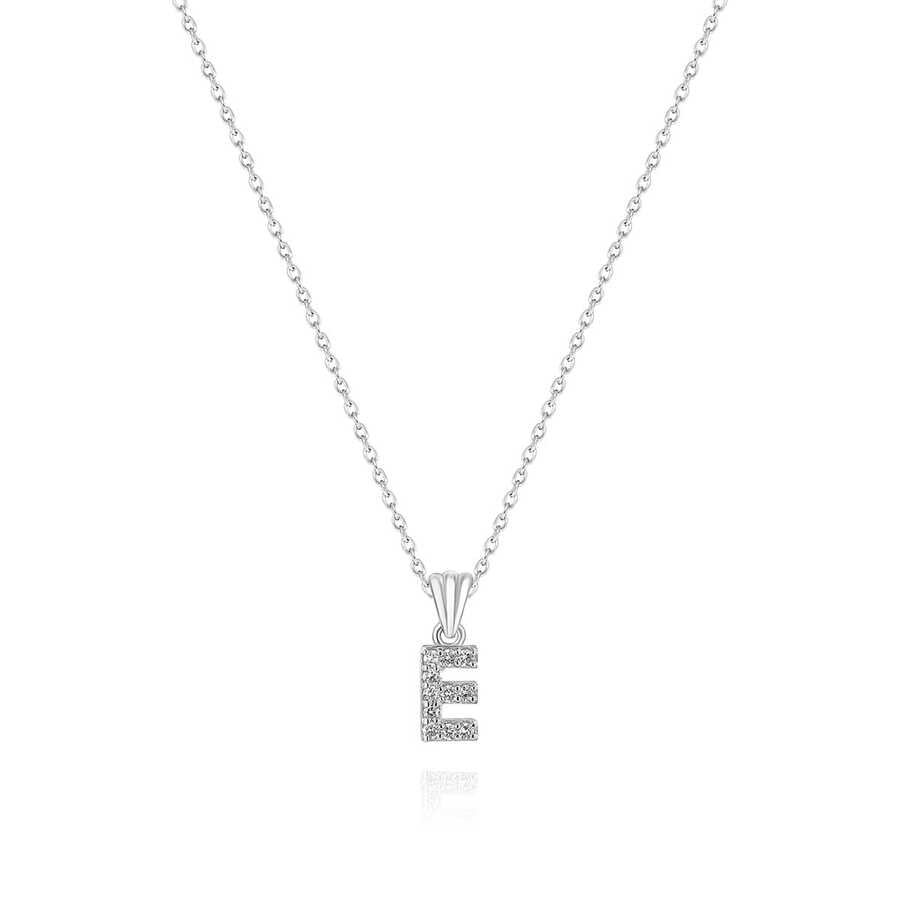 0,07 Karat Alphabet Collection E harfi Kolye