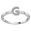0,07 Karat Alphabet Collection G harfi Yüzük
