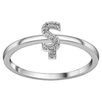 0,07 Karat Alphabet Collection Ş harfi Yüzük