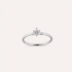 0.08 CT Baguette Diamond White Gold Minimal Ring