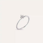 0.08 CT Baguette Diamond White Gold Minimal Ring