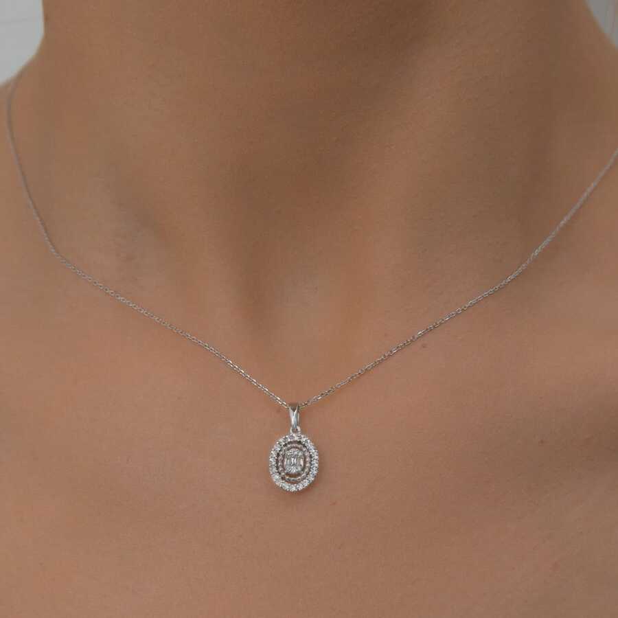 0,08 Karat Fantezi Pırlanta Kolye