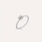 0.09 CT Baguette Diamond White Gold Minimal Ring