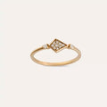 0.10 CT Pırlanta Taşlı Rose Altın Yüzük