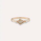 0.10 CT Pırlanta Taşlı Rose Altın Yüzük
