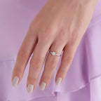 0.11 CT Baguette Diamond White Gold Minimal Ring