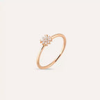 0.12 CT Baguette Diamond Rose Gold Ring