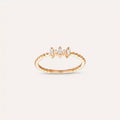 0.12 CT Baguette Diamond Minimal Rose Gold Ring