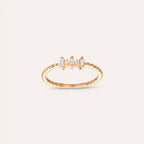 0.12 CT Baguette Diamond Minimal Rose Gold Ring