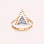 0.12 CT Pırlanta Taşlı Rose Altın Yüzük