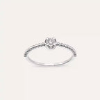 0.13 CT Tektaş Pırlanta Beyaz Altın Yüzük