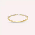 0.14 CT Pırlanta Taşlı Sarı Altın Yarımtur Yüzük