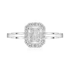 0,18 Karat Baget Pırlanta Yüzük