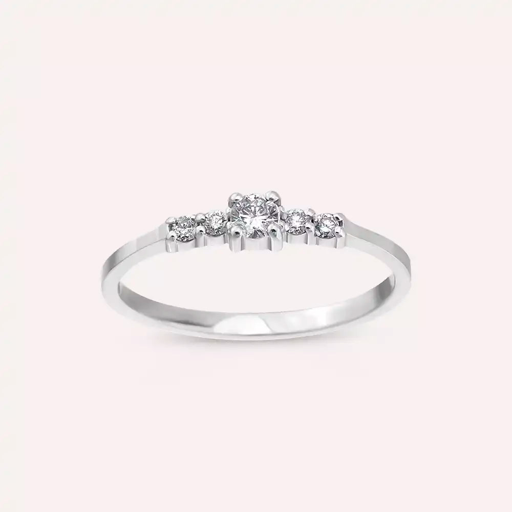 Klea 0.16 CT Diamond White Gold Ring