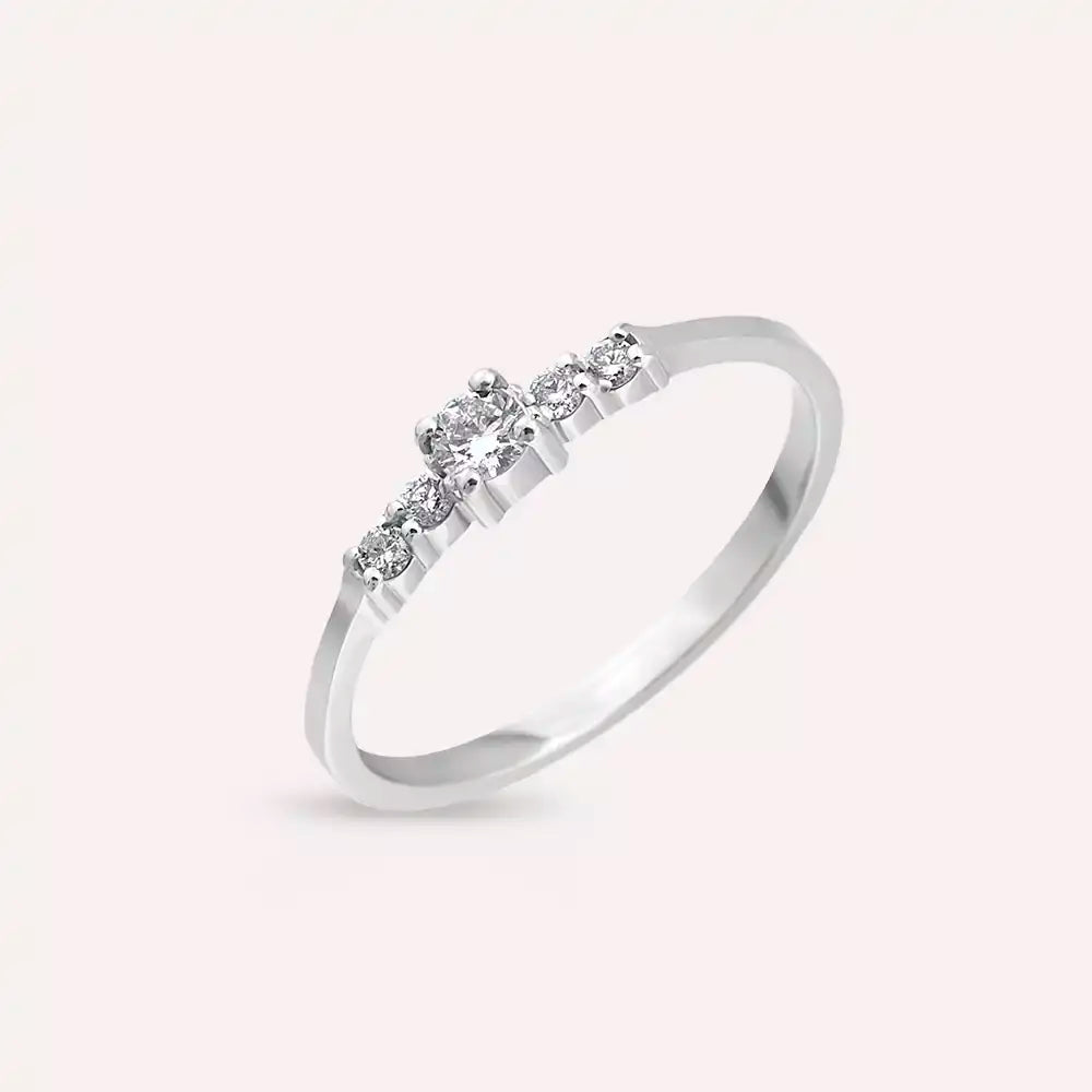 Klea 0.16 CT Diamond White Gold Ring