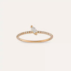 0.19 CT Markiz Pırlanta Taşlı Rose Altın Yüzük