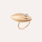 0.19 CT Oval Cut Diamond Rose Gold Ring
