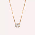 0.21 CT Pırlanta Taşlı Rose Altın Kolye