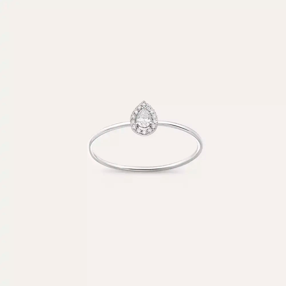 Rosa 0.22 CT Diamond White Gold Ring