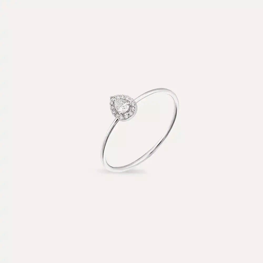 Rosa 0.22 CT Diamond White Gold Ring
