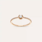 0.24 CT Pırlanta Taşlı Rose Altın Yüzük