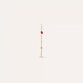 0.24 CT Ruby and Brown Diamond Single Earring