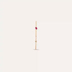 0.24 CT Ruby and Brown Diamond Single Earring