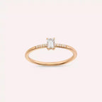 Rand 0.25 CT Baguette Diamond Rose Gold Ring