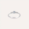 Klea 0.25 CT Ice Blue Sapphire and Diamond White Gold Ring