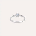 Klea 0.25 CT Ice Blue Sapphire and Diamond White Gold Ring