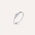 Klea 0.25 CT Ice Blue Sapphire and Diamond White Gold Ring