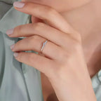 Klea 0.25 CT Ice Blue Sapphire and Diamond White Gold Ring
