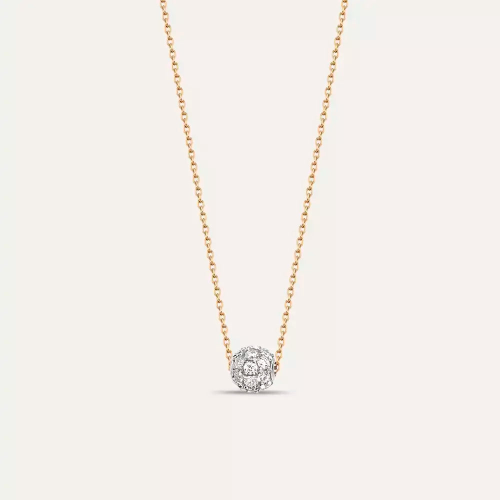 0.25 CT Diamond Ball Necklace