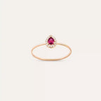 Rosa 0.25 CT Yakut ve Pırlanta Taşlı Rose Altın Yüzük