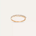 0.26 CT Baguette Diamond Half Eternity Rose Gold Ring