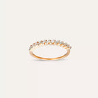 0.26 CT Baguette Diamond Half Eternity Rose Gold Ring