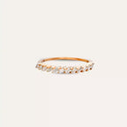 0.26 CT Baguette Diamond Half Eternity Rose Gold Ring