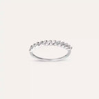 0.27 CT Baguette Diamond Half Eternity White Gold Ring