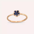 Elora 0.27 CT Sapphire Rose Gold Flower Ring