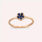 Elora 0.27 CT Sapphire Rose Gold Flower Ring
