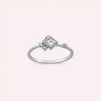 Zena 0.30 CT Prenses Kesim Pırlanta Taşlı Beyaz Altın Yüzük
