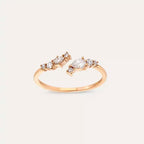 Thalia 0.31 CT Pear and Marquise Cut Diamond Rose Gold Ring